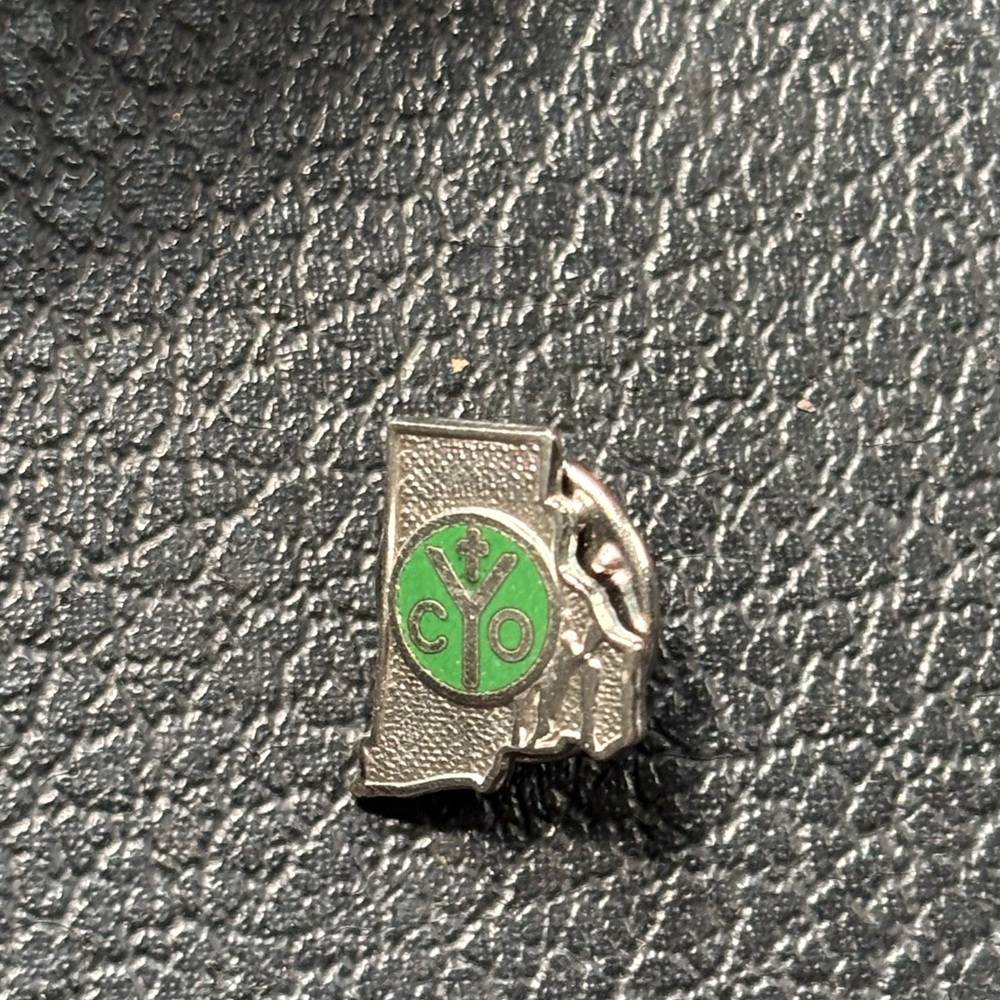 Silver and Green CYO Pin
